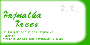 hajnalka krecs business card